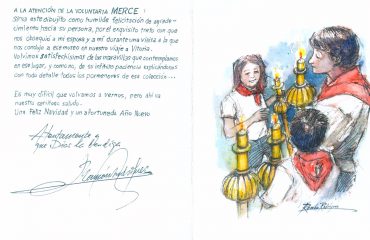 agradecimiento, voluntaria, navidad
