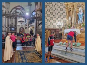 escolares corazonistas, ofrenda floral