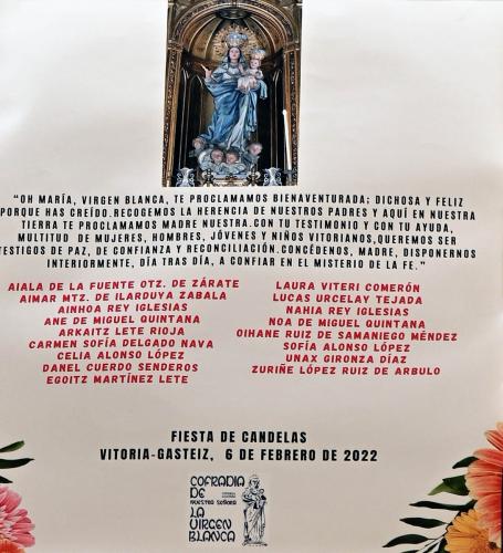 Candelas 2022 Cofradía Virgen Blanca